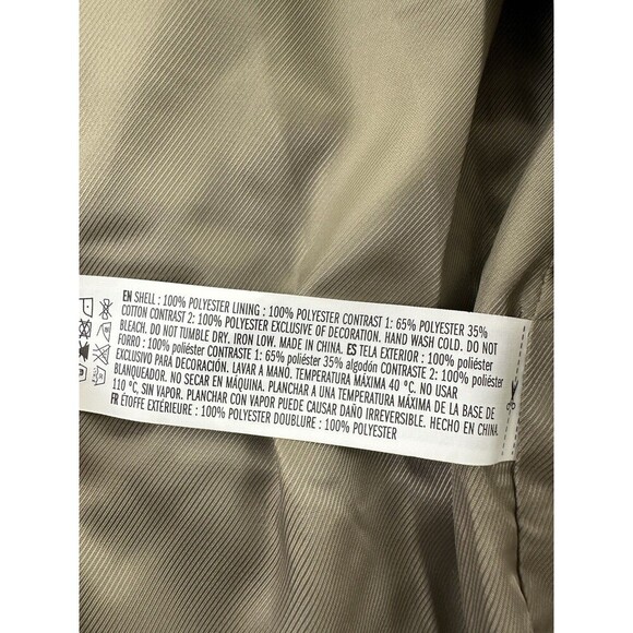 Grey Lab Quilted Jacket Olive Stand Collar Hidden Zip Button Cuff Womens Medium - Picture 16 of 16